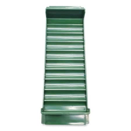 Compasion 3.75 x 11.5 x 1.5 in. Stackable Plastic Coin Tray, Green - Dimes CO3209475